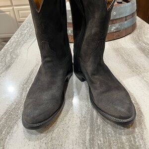 Lucchese dark grey suede boots